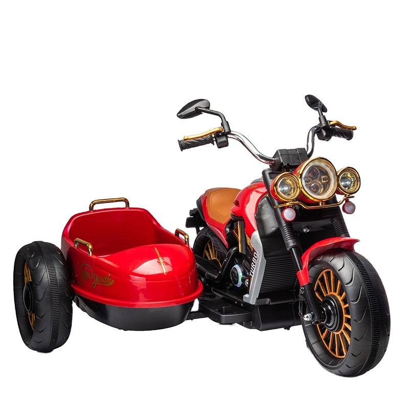 Kinder fahren auf Motorrad-Motorrädern rotes 6V4.5 Motor-Neuankömmlings-Junge-Art-Motorauto mit Musik-Lichtern