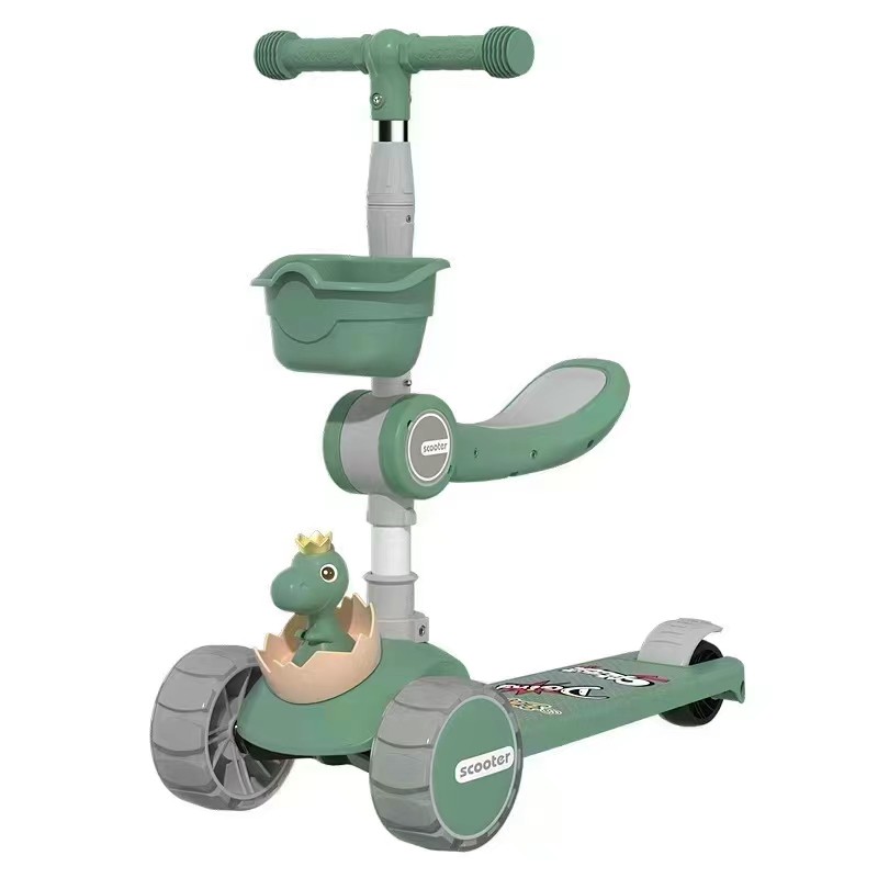 Atacado Dobrável Altura Ajustável Crianças Design 3 Rodas Kick Kids Scooter Com 3 Rodas Piscando