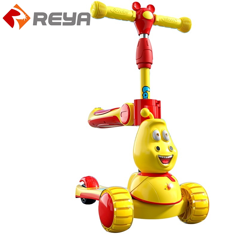 Customized Flashing Wheel Kids Kick foot scooter / Hot sale widen pedal Kids scooter / 3 Pu Wheels baby scooter for sale