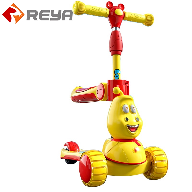 Customized flashing Wheel Kids Kick foot scooter / vente chaude widen pedal Kids scooter / 3 roues pu pour bébé scooter de vente