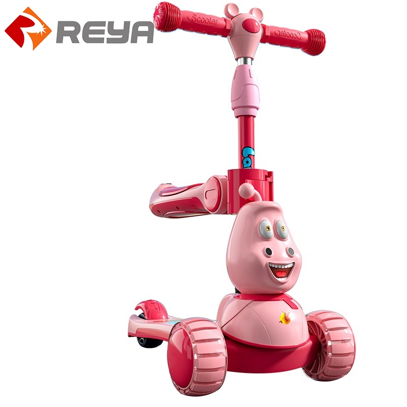 Customized Flashing Wheel Kids Kick foot scooter / Hot sale widen pedal Kids scooter / 3 Pu Wheels baby scooter for sale