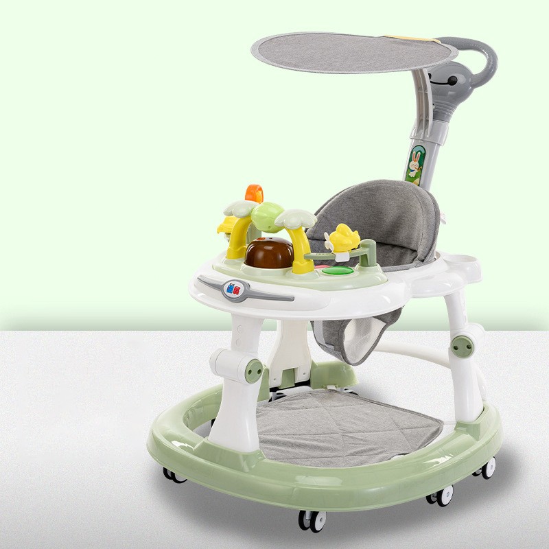 XB012 Children's baby walker anti - O-leg cartwheel multifunctional hand push can sit baby walker