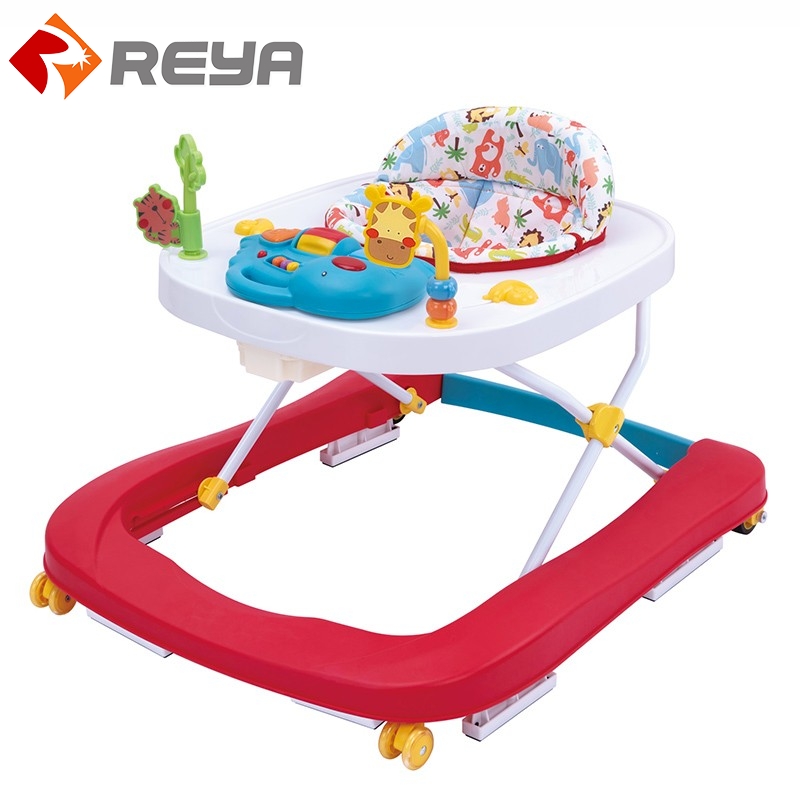 China Kids learn to walk Cartoon Walking Toy chair musique Baby Walker avec arrêt pour enfants