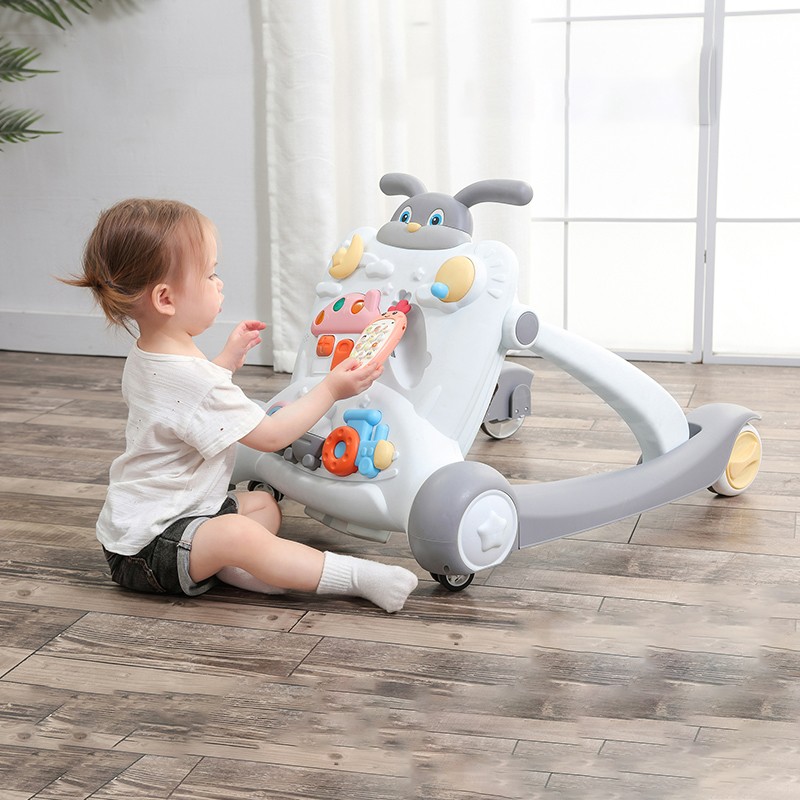 Baby walker anti o pernas anti rollover mão do bebê push dobrável 2023 novas crianças aprendem a andar artefato