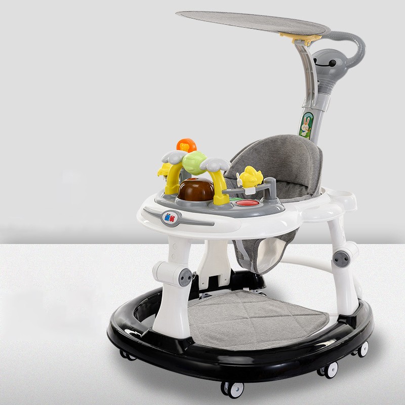 XB012 Children's baby walker anti - O-leg cartwheel multifunctional hand push can sit baby walker