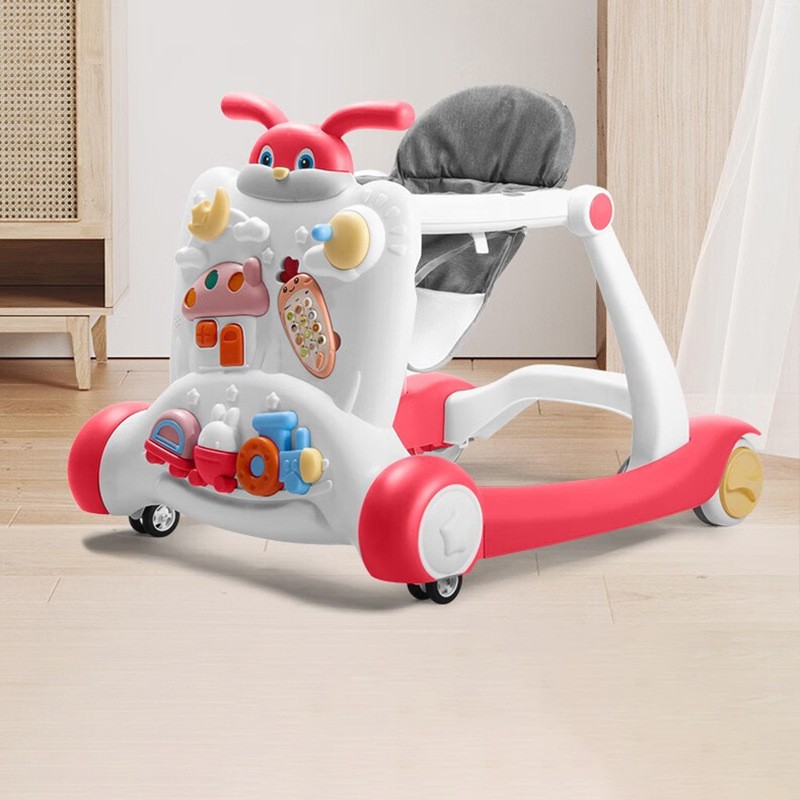 Baby Walker anti o legs anti rollover baby hand Push foldable 2023 New Children learn to walk artifact