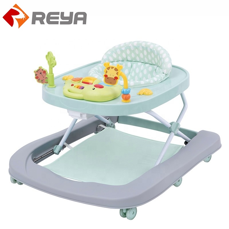 XB014 China Kids Learn To Walk Cartoon Walking Toy Chair Musical Baby Walker With Stopper For Children