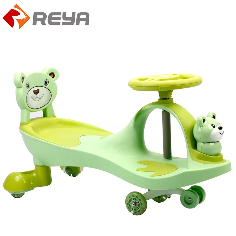 Children 's Cartoon version car Silent universal Wheel Swing yo - Yo slide car baby version car