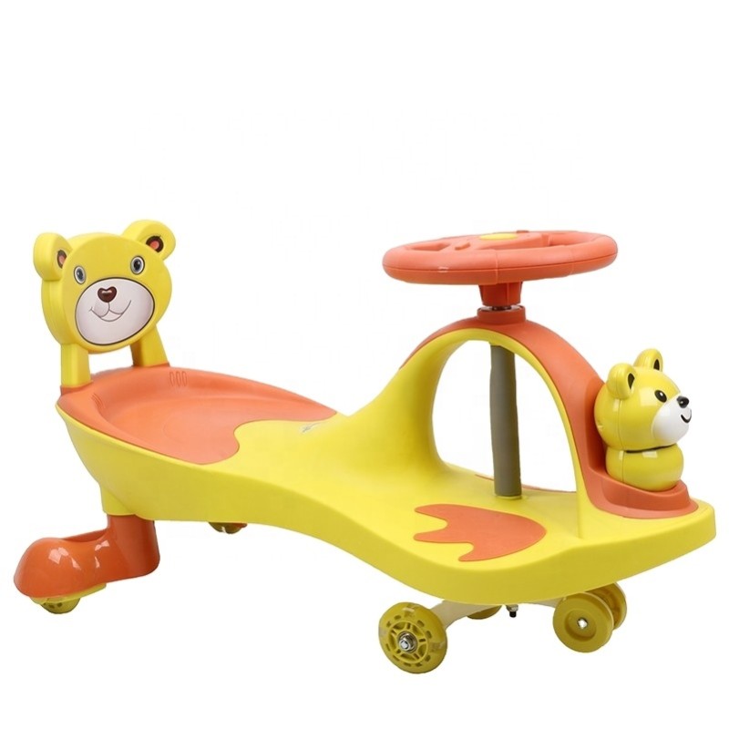 Enfants Cartoon torsion voiture Silent roue universelle Swing yo slide voiture bébé torsion voiture