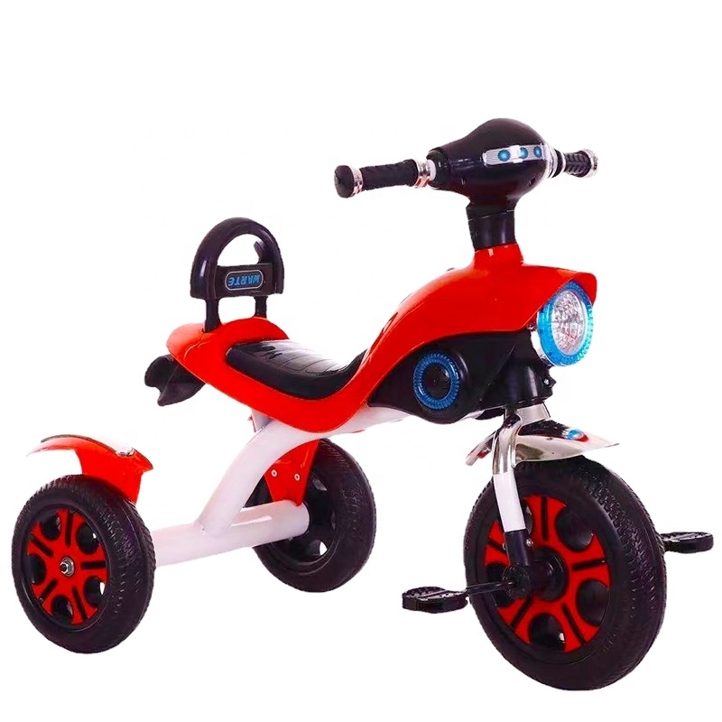 Novo Kids Triciclo Crianças pedal triciclo trole/com luzes de música