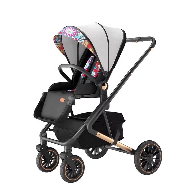 Stroller haute vue peut SIT et lie down / bi - directional Push / light folding Stroller