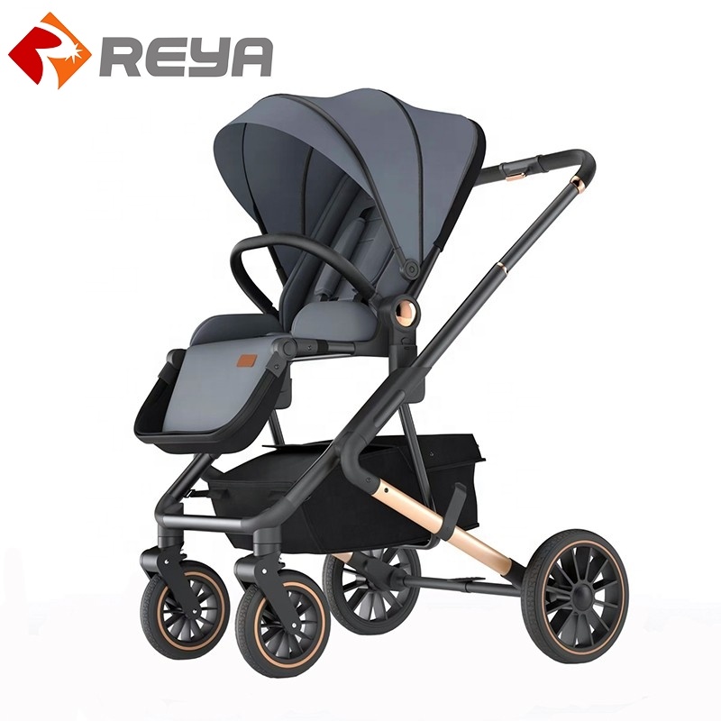 ارتفاع عرض stroller يمكن الجلوس و الكذب إلى أسفل / ثنائية الاتجاه دفع / ضوء folding stroller