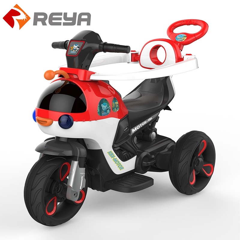 New children’s electric motorcycle small and female baby with push handle with guard rail toy three wheel motorcycle